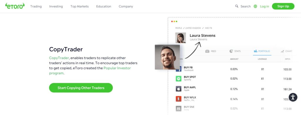 eToro Copy Trading System