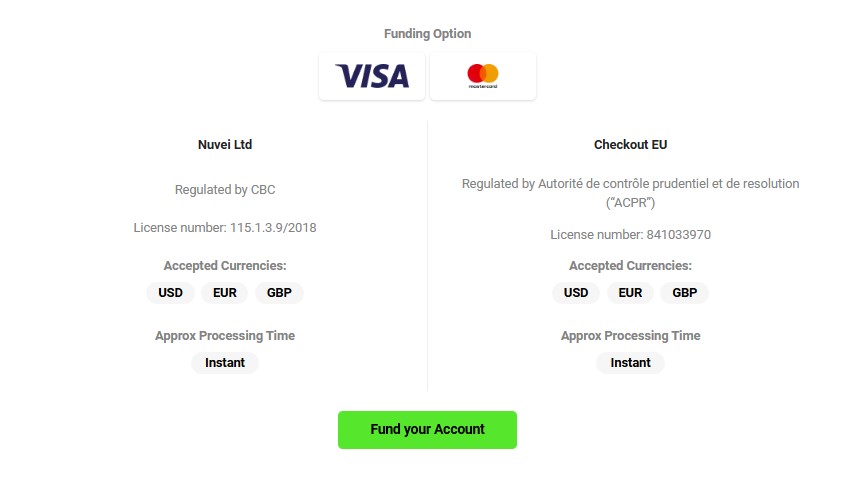 Deposits and Withdrawals