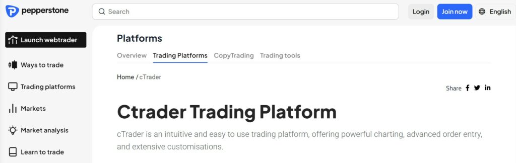 cTrader Platform