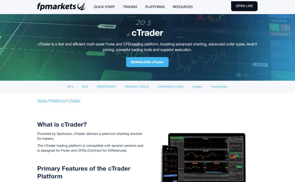 FP Markets: Competitive Commission Structure for cTrader Users