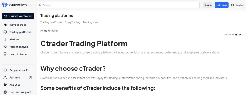 Pepperstone: Premium cTrader Experience with Raw Pricing